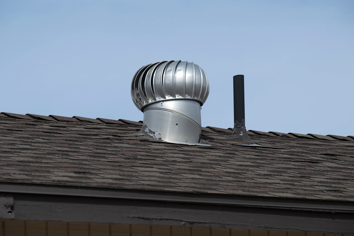 close up of a roof vent