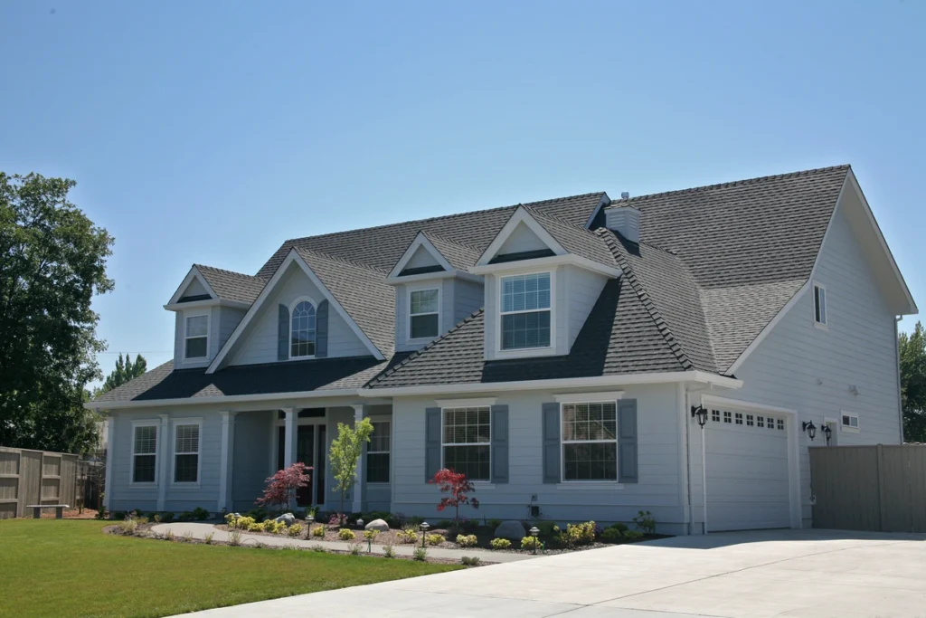 house with shingle roof